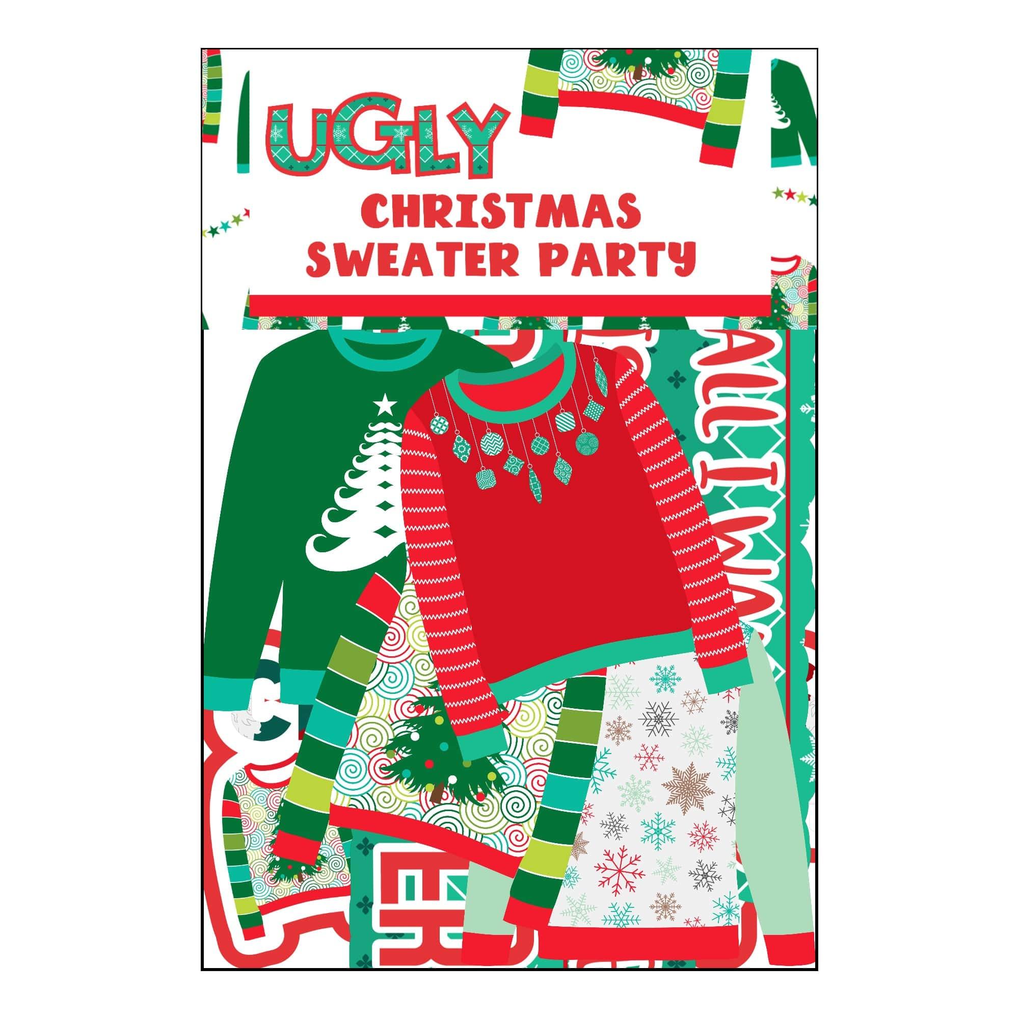 Ugly Christmas Sweater Collection Laser Cut Ephemera Embellishments by SSC Designs