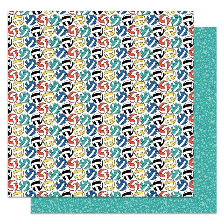 MVP Volleyball Collection Dig 12 x 12 Double-Sided Scrapbook Paper by Photo Play Paper