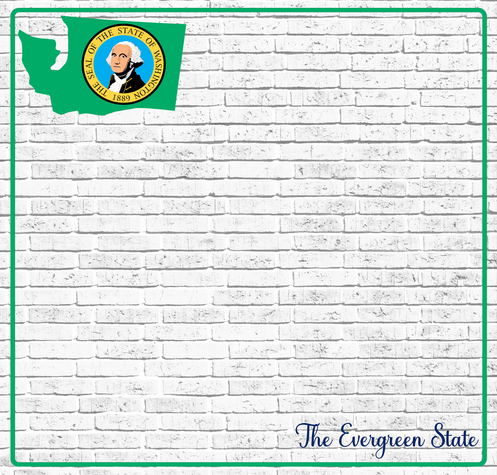 Fifty States Collection Washington 12 x 12 Double-Sided Scrapbook Paper by SSC Designs