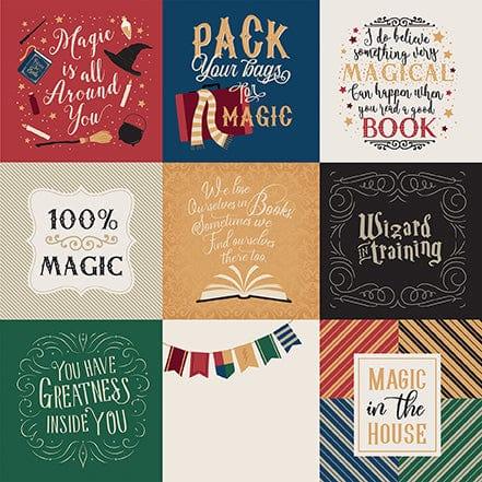 Witches & Wizards Collection 4 x 4 Journaling Cards 12 x 12 Double-Sided Scrapbook Paper by Echo Park Paper - Scrapbook Supply Companies