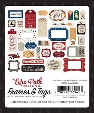 Witches & Wizards Collection 5 x 5 Frames & Tags Die Cut Scrapbook Embellishments by Echo Park Paper - Scrapbook Supply Companies