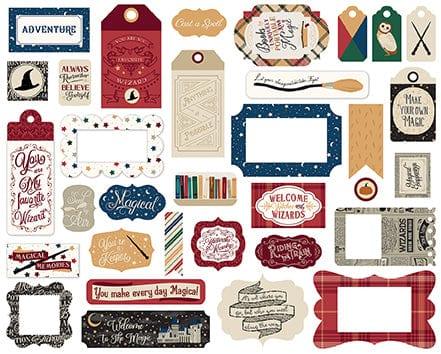 Witches & Wizards Collection 5 x 5 Frames & Tags Die Cut Scrapbook Embellishments by Echo Park Paper - Scrapbook Supply Companies