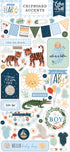 Welcome Baby Boy Collection 6 x 12 Chipboard Accents Scrapbook Embellishments by Echo Park Paper - Scrapbook Supply Companies
