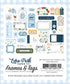 Welcome Baby Boy Collection 5 x 5 Frames & Tags Die Cut Scrapbook Embellishments by Echo Park Paper - Scrapbook Supply Companies