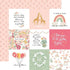 Welcome Baby Girl Collection 4 x 4 Journaling Cards 12 x 12 Double-Sided Scrapbook Paper by Echo Park Paper - Scrapbook Supply Companies