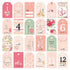 Welcome Baby Girl Collection Girl Tags 12 x 12 Double-Sided Scrapbook Paper by Echo Park Paper - Scrapbook Supply Companies