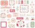 Welcome Baby Girl Collection 5 x 5 Ephemera Die Cut Scrapbook Embellishments by Echo Park Paper - Scrapbook Supply Companies