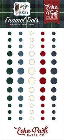 Warm & Cozy Collection 3 x 6 Self-Adhesive Enamel Dots Scrapbook Embellishments by Echo Park Paper - Scrapbook Supply Companies