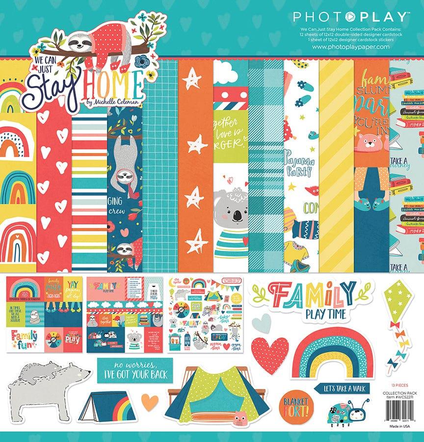 We Can Just Stay Home Collection Pack by Photo Play Paper 13-Piece Collection-12 Papers, 1 Sticker - Scrapbook Supply Companies