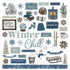 Winter Chalet Collection 12 x 12 Cardstock Scrapbook Sticker Sheet by Photo Play Paper