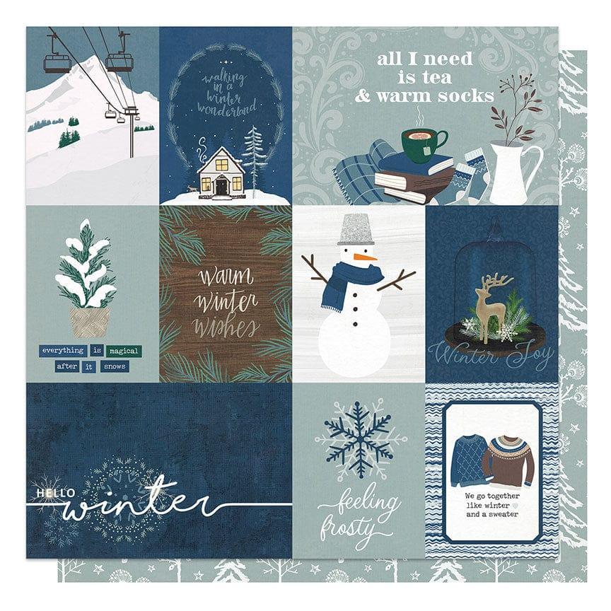 Winter Chalet Collection Warm Winter Wishes 12 x 12 Double-Sided Scrapbook Paper by Photo Play Paper - Scrapbook Supply Companies