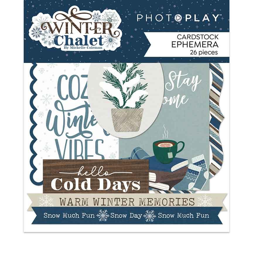 Winter Chalet Collection 5 x 5 Die Cut Scrapbook Embellishments by Photo Play Paper - Scrapbook Supply Companies