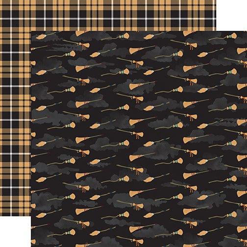 Witches & Wizards No. 2 Collection Broomsticks 12 x 12 Double-Sided Scrapbook Paper by Echo Park Paper - Scrapbook Supply Companies