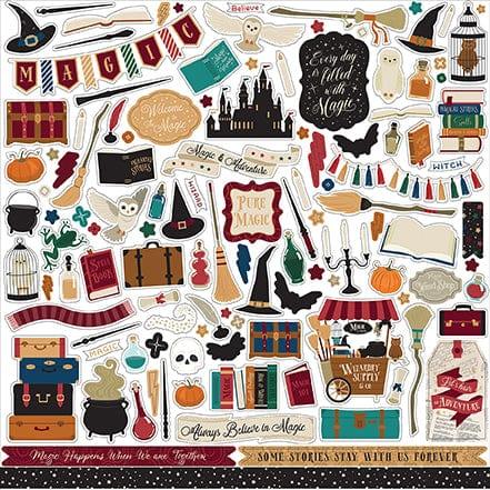 Witches & Wizards No. 2 Collection 12 x 12 Scrapbook Sticker Sheet by Echo Park Paper - Scrapbook Supply Companies