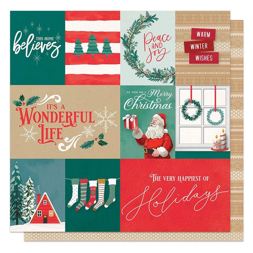 It's A Wonderful Christmas Collection This Home Believes 12 x 12 Double-Sided Scrapbook Paper by Photo Play Paper