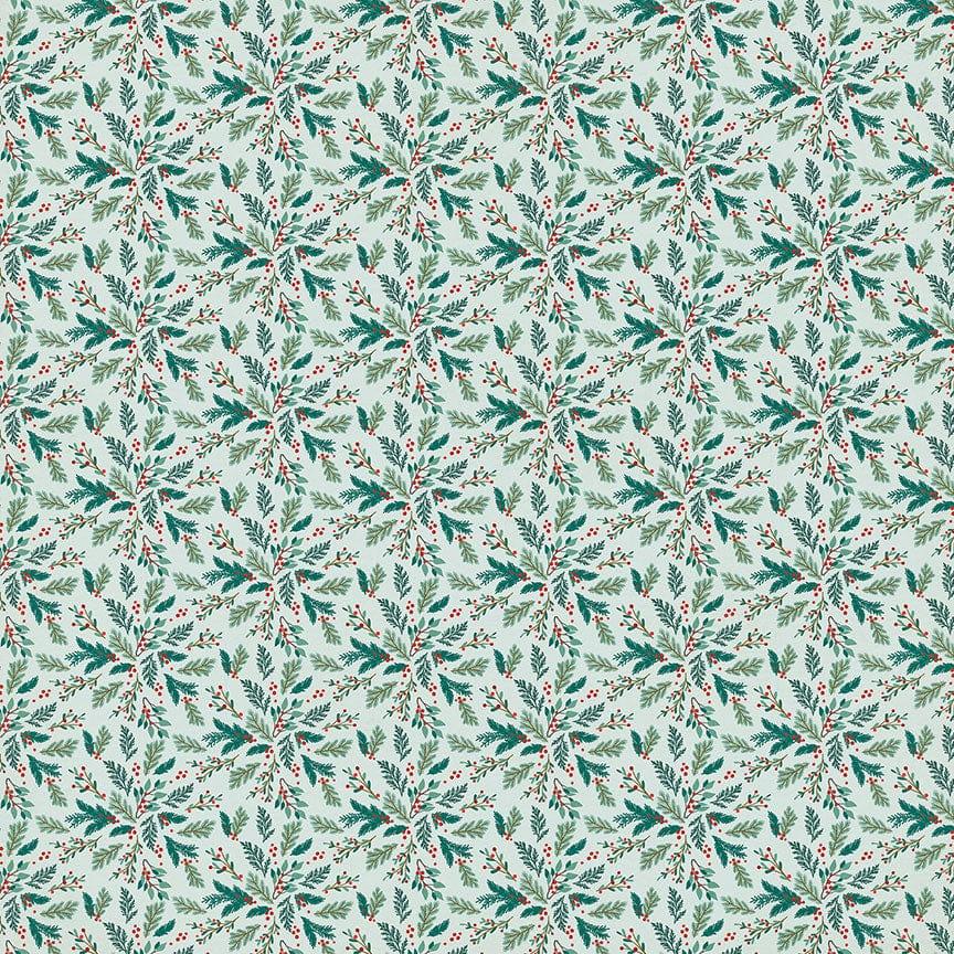 It's A Wonderful Christmas Collection Boughs Of Holly 12 x 12 Double-Sided Scrapbook Paper by Photo Play Paper - Scrapbook Supply Companies