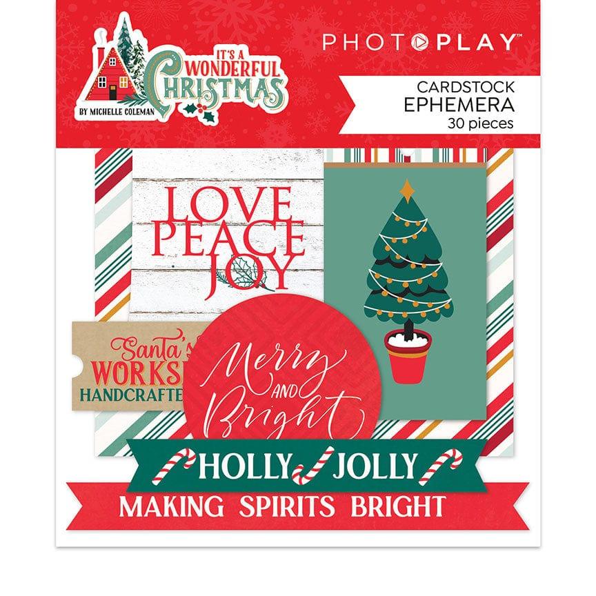It's A Wonderful Christmas Collection 5 x 5 Die Cut Scrapbook Embellishments by Photo Play Paper - Scrapbook Supply Companies