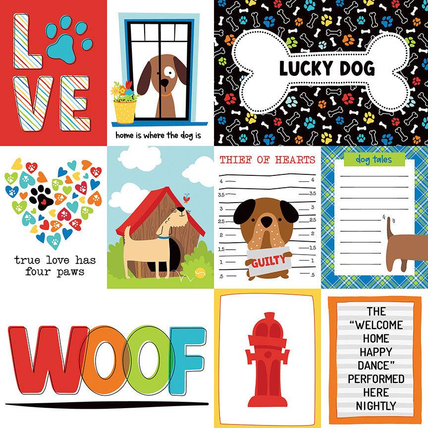 Bow Wow Collection Lucky Dog 12 x 12 Double-Sided Scrapbook Paper by Photo Play Paper - Scrapbook Supply Companies