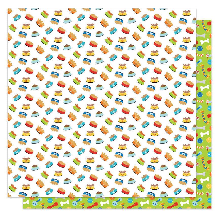 Bow Wow Collection Chow Time 12 x 12 Double-Sided Scrapbook Paper by Photo Play Paper - Scrapbook Supply Companies