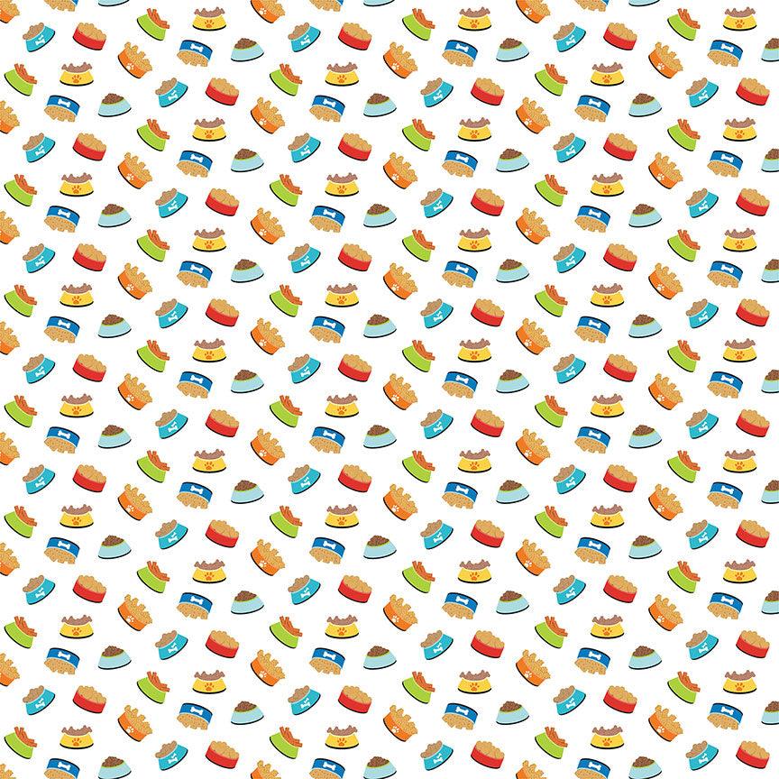 Bow Wow Collection Chow Time 12 x 12 Double-Sided Scrapbook Paper by Photo Play Paper - Scrapbook Supply Companies