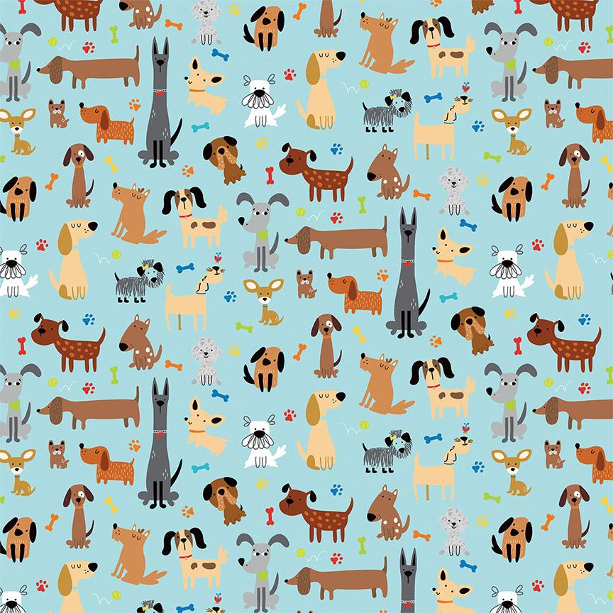Bow Wow Collection Dog-O-Mania 12 x 12 Double-Sided Scrapbook Paper by Photo Play Paper - Scrapbook Supply Companies