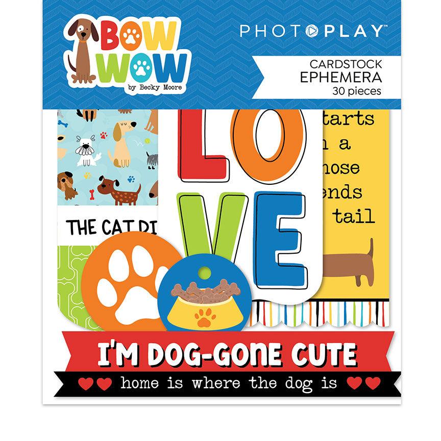 Bow Wow Collection 5 x 5 Die Cut Scrapbook Embellishments by Photo Play Paper