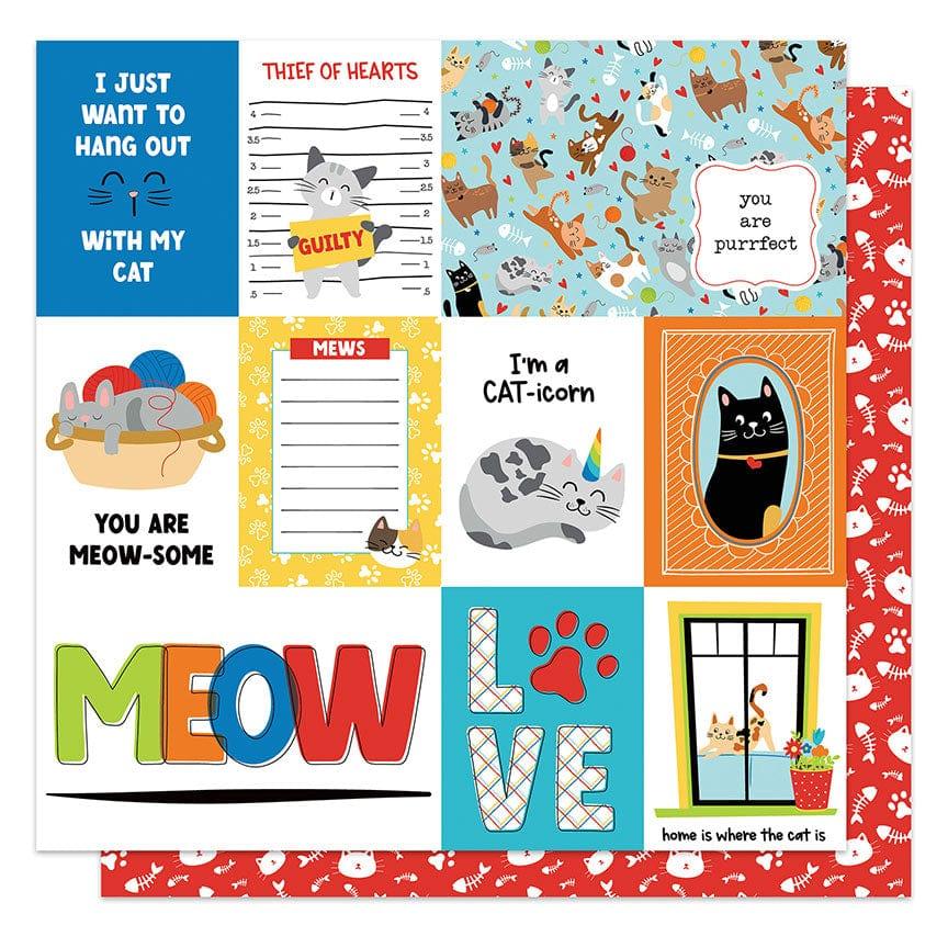Meow Collection Purrfect 12 x 12 Double-Sided Scrapbook Paper by Photo Play Paper