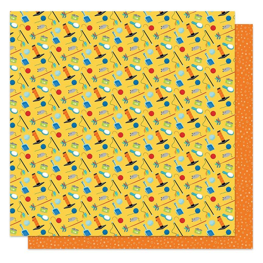 Meow Collection Playful 12 x 12 Double-Sided Scrapbook Paper by Photo Play Paper