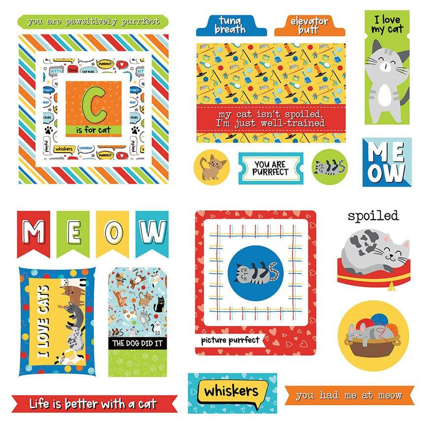 Meow Collection 5 x 5 Die Cut Scrapbook Embellishments by Photo Play Paper - Scrapbook Supply Companies