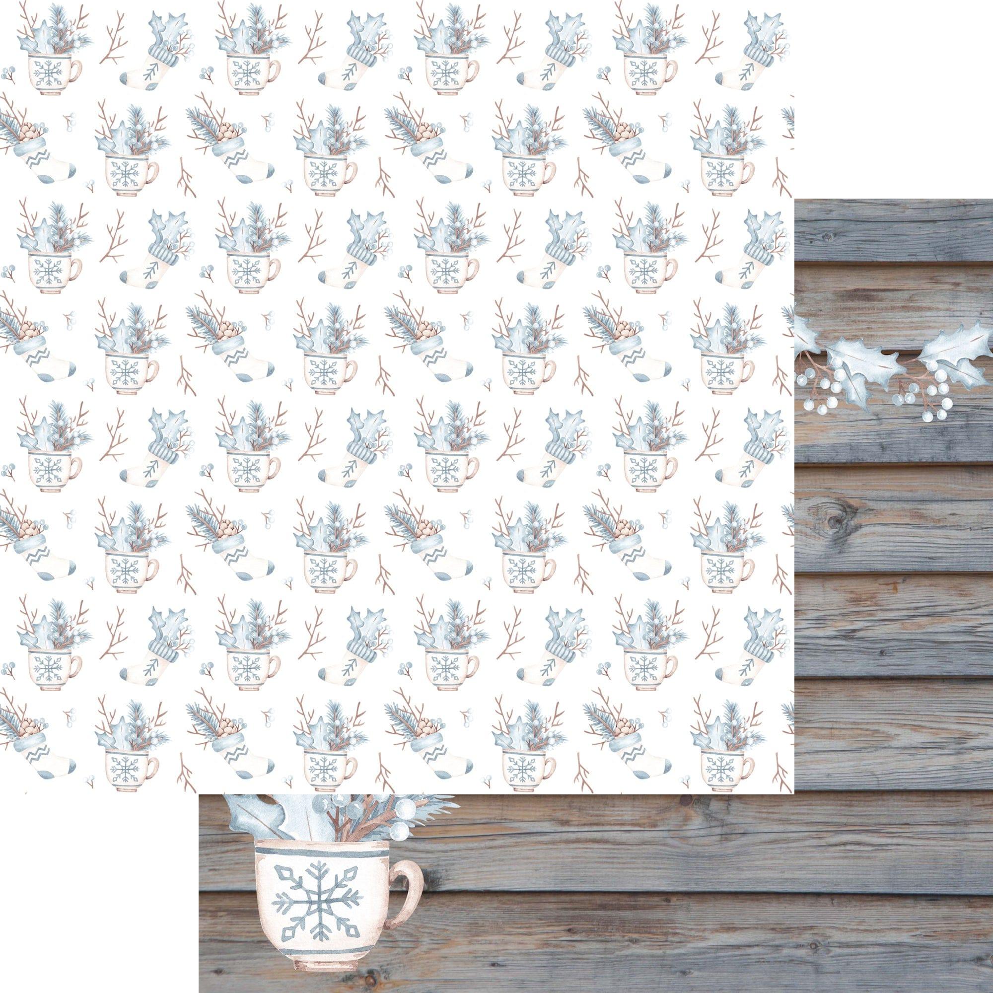 Winter Penguins Collection Hot Cocoa 12 x 12 Double-Sided Scrapbook Paper by SSC Designs