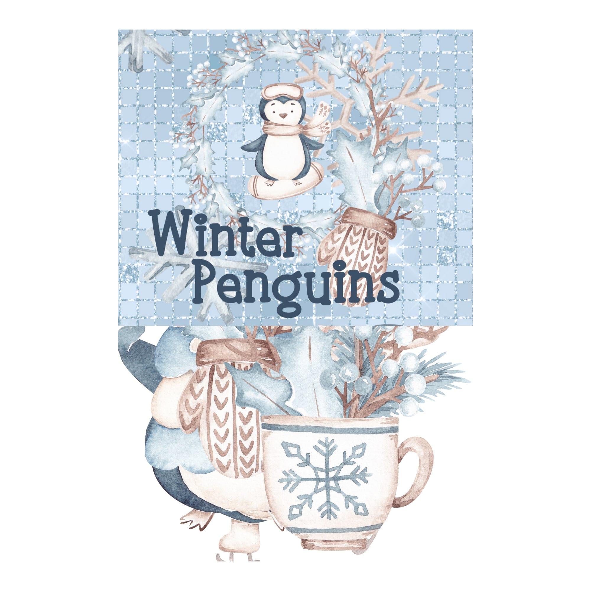 Winter Penguins Collection Laser Cut Ephemera Embellishments by SSC Designs