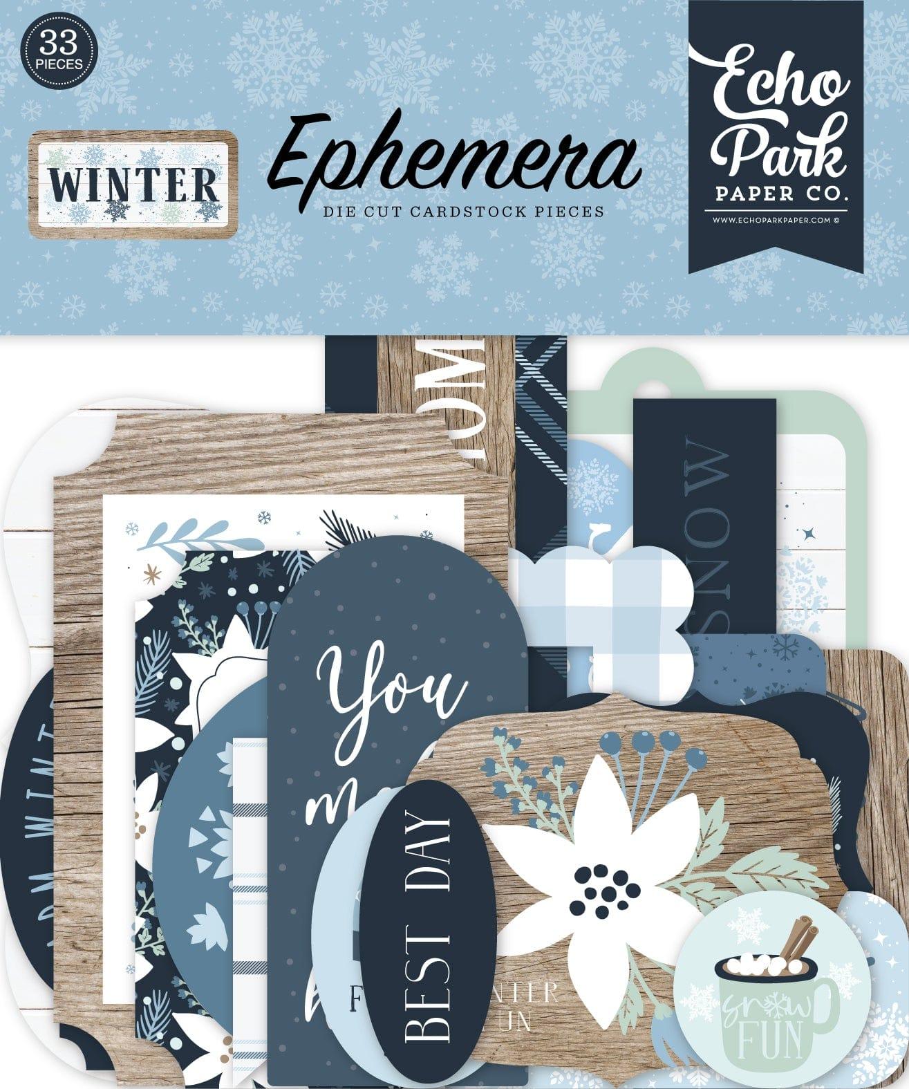 Winter Collection 5 x 5 Scrapbook Ephemera Die Cuts by Echo Park Paper - Scrapbook Supply Companies