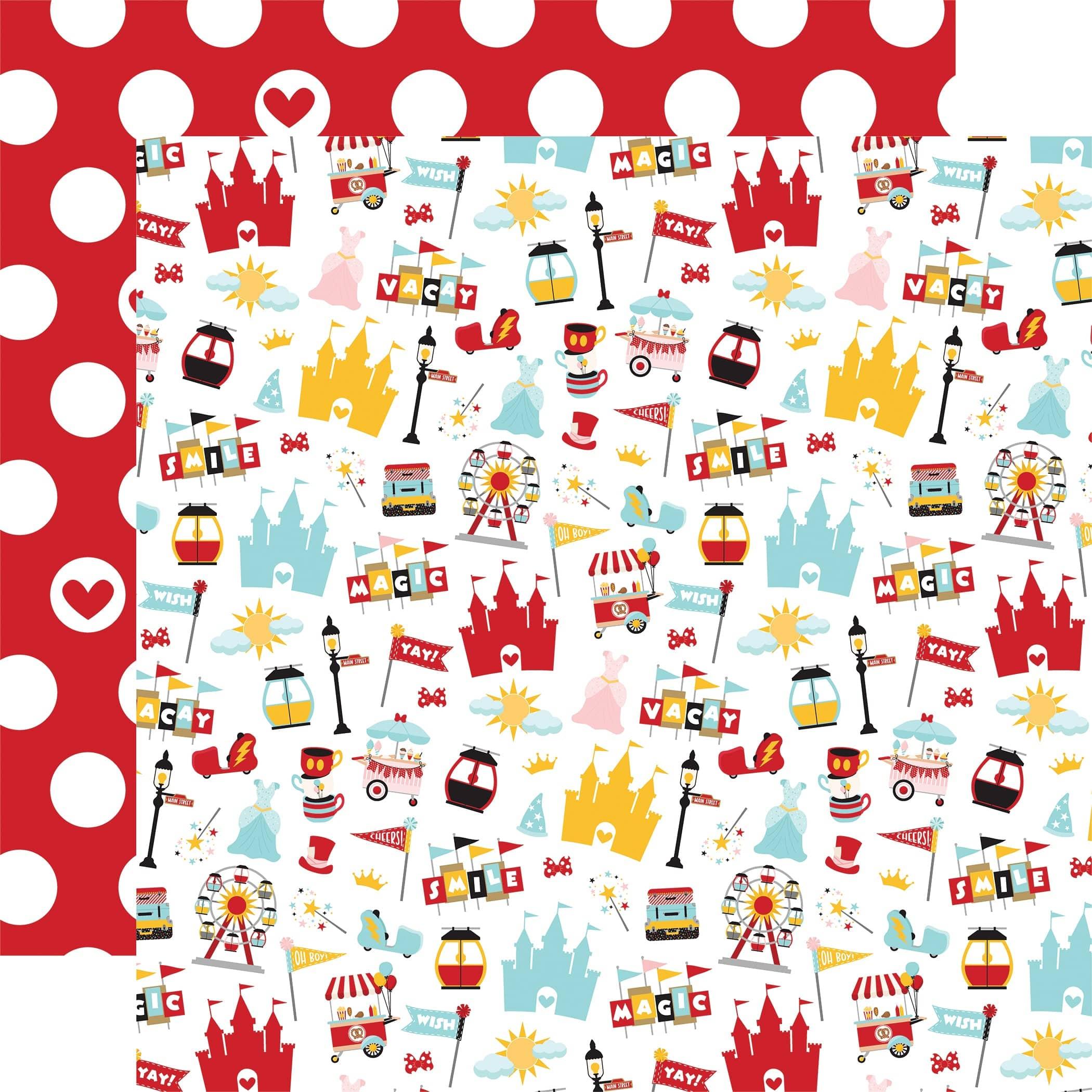 Wish Upon A Star 2 Collection Happy Place 12 x 12 Double-Sided Scrapbook Paper by Echo Park Paper