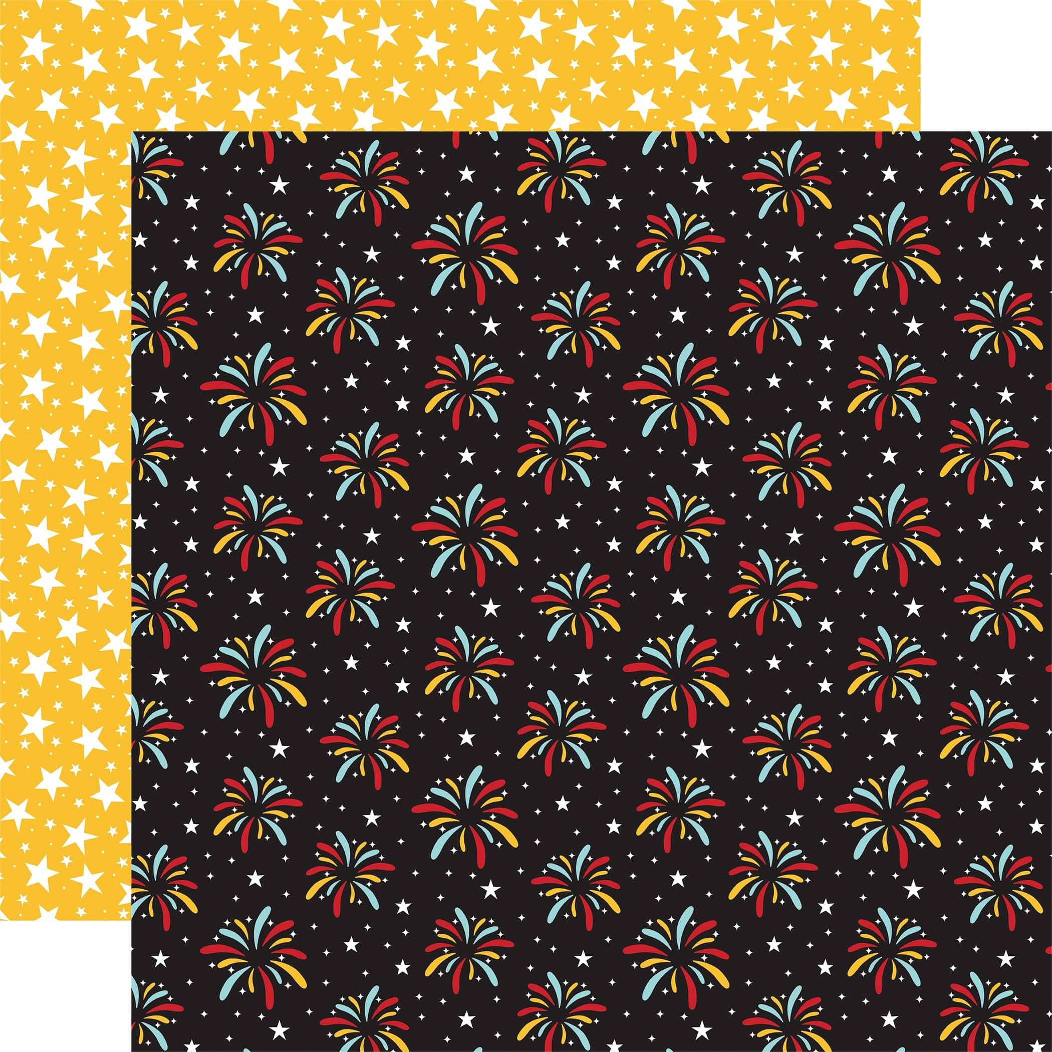 Wish Upon A Star 2 Collection Colorful Booms 12 x 12 Double-Sided Scrapbook Paper by Echo Park Paper