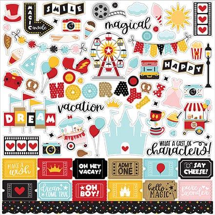 Wish Upon A Star 2 Collection 12 x 12 Scrapbook Sticker Sheet by Echo Park Paper 