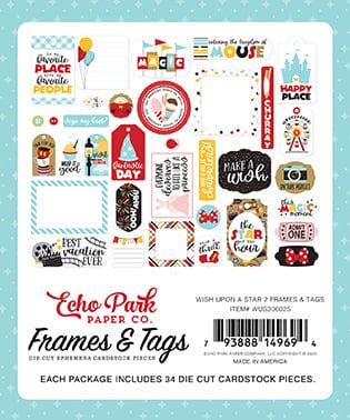Wish Upon A Star 2 Collection 5 x 5 Scrapbook Tags & Frames Die Cuts by Echo Park Paper - Scrapbook Supply Companies