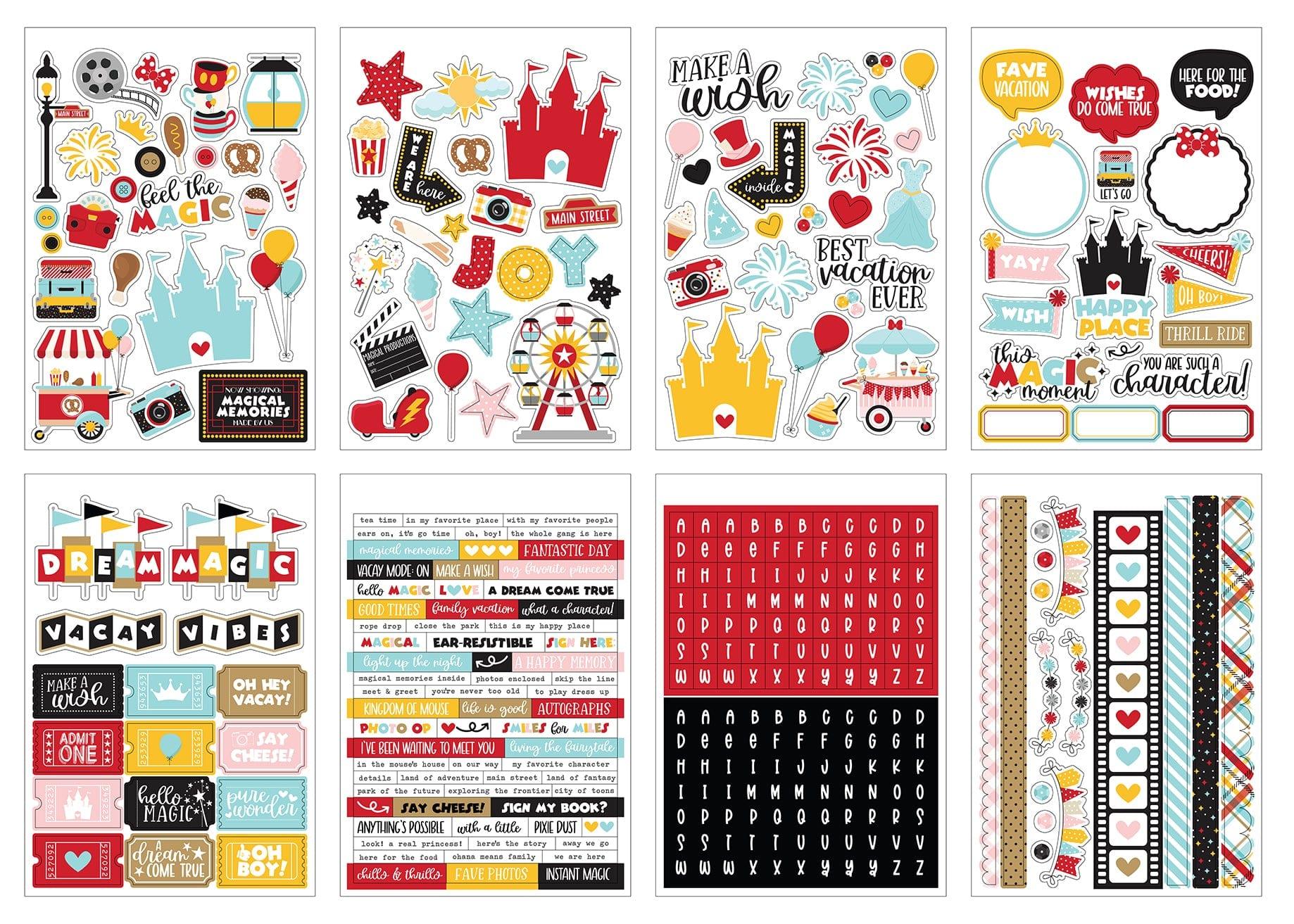 Wish Upon A Star 2 Collection Die Cut Cardstock Scrapbook Sticker Book by Echo Park Paper - Scrapbook Supply Companies