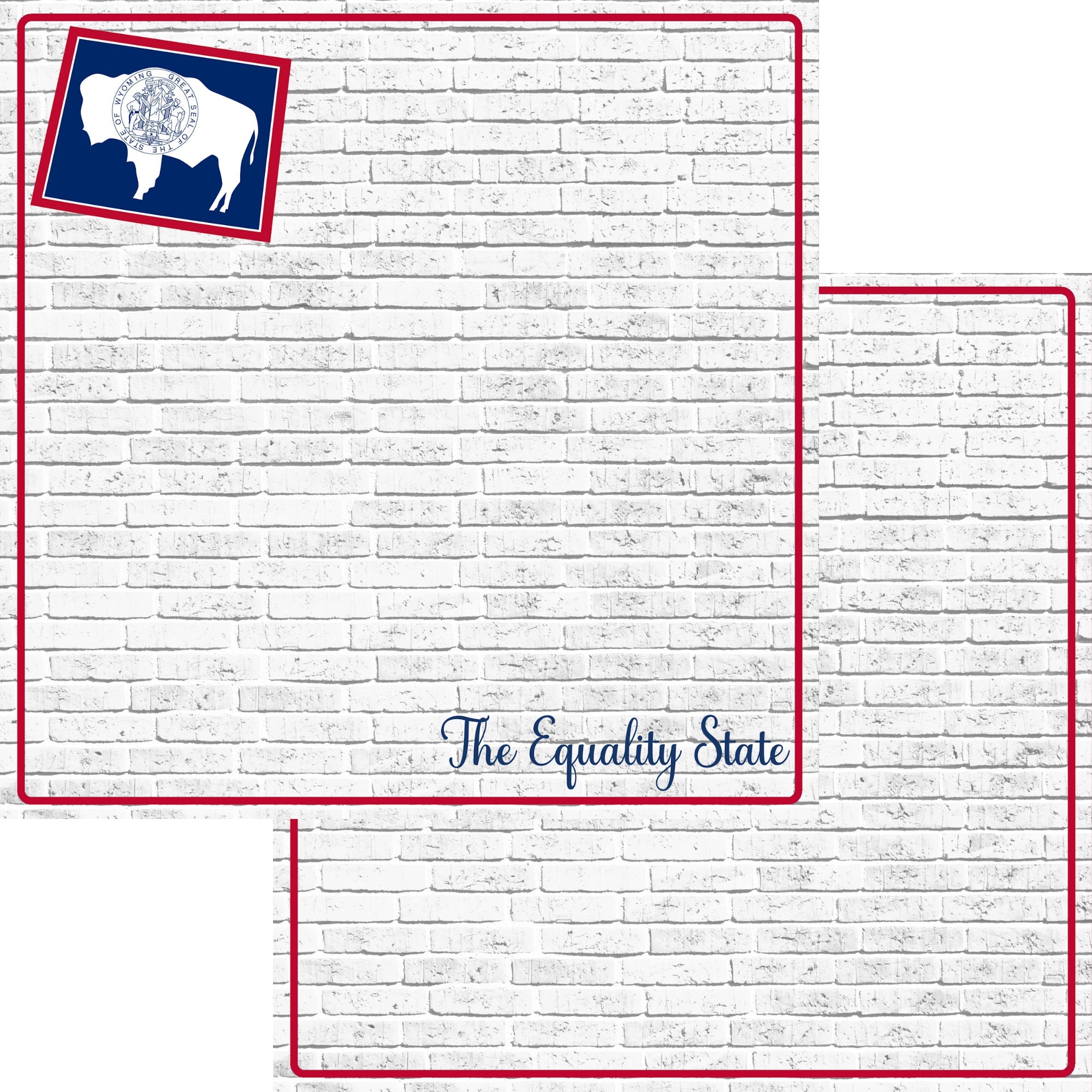 Fifty States Collection Wyoming 12 x 12 Double-Sided Scrapbook Paper by SSC Designs