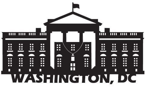 Washington DC 4 x 6 Black Die Cut by SSC Laser Designs