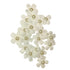 Pearl Petals Collection White 1" Fabric Flowers with Pearl - Pkg. of 20 - Scrapbook Supply Companies