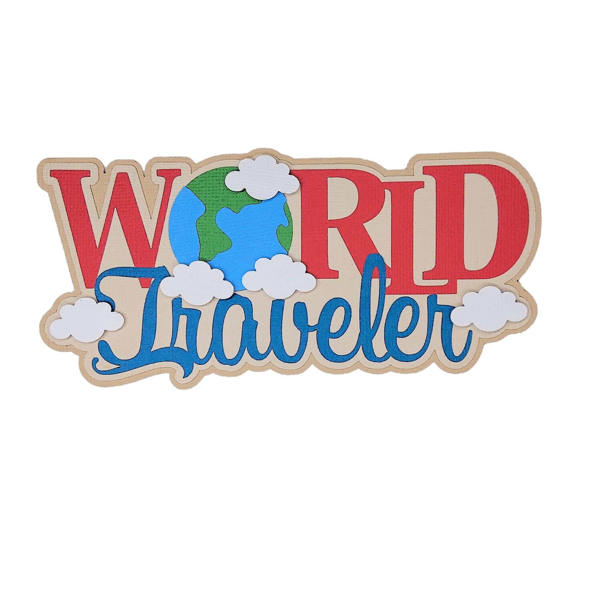 World Traveler 4 x 6 Title Laser Embellishment by SSC Laser Designs