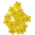 Pearl Petals Collection Yellow 1" Fabric Flowers with Pearl - Pkg. of 20 - Scrapbook Supply Companies