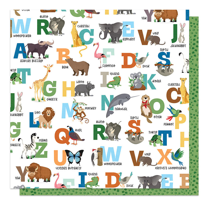A Day At The Zoo Collection 12 x 12 Paper & Sticker Collection Pack by Photo Play Paper