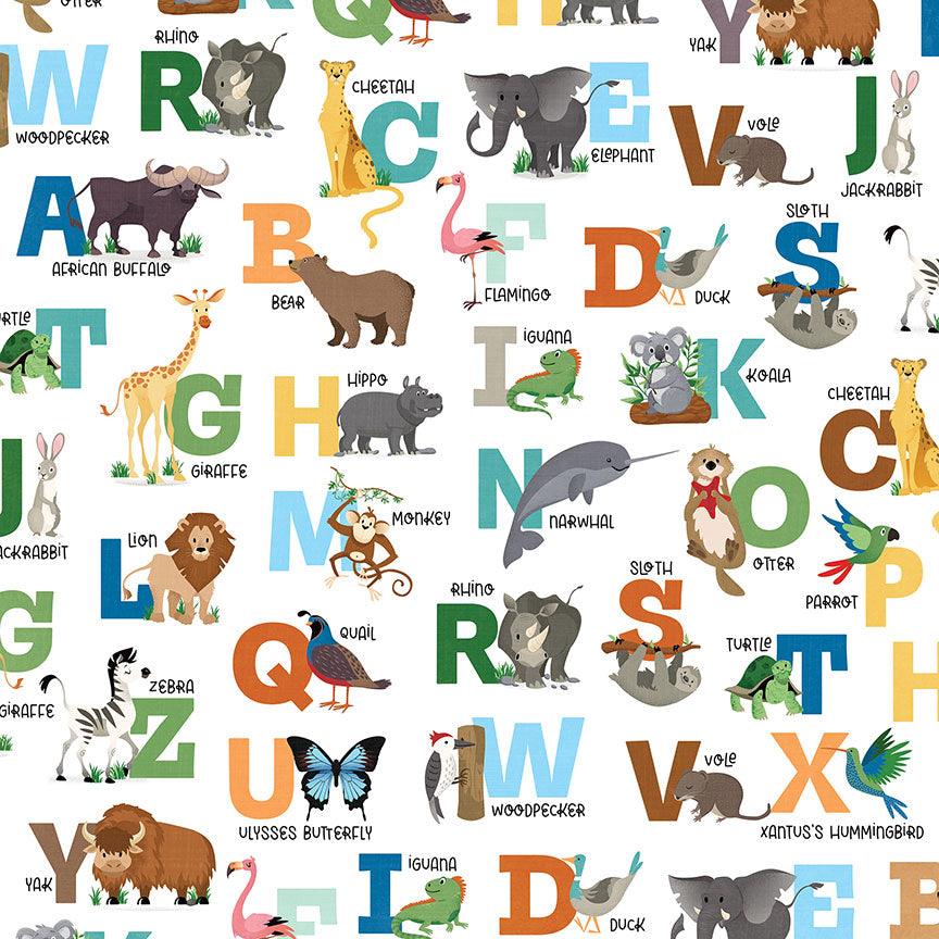 A Day At The Zoo Collection ABCs 12 x 12 Double-Sided Scrapbook Paper by Photo Play Paper - Scrapbook Supply Companies