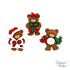 Dress It Up Collection A Beary Merry Christmas Scrapbook Buttons by Jesse James Buttons