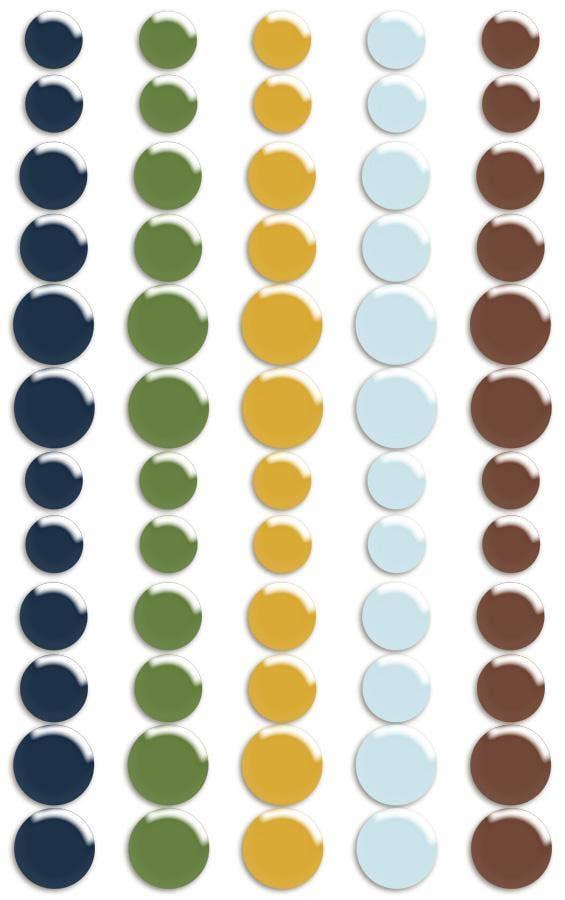 Lake Life Collection Adhesive Scrapbook Enamel Dots by Fancy Pants Design - Scrapbook Supply Companies