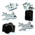 Travel Collection Luggage Airplane & Camera Brads by Eyelet Outlet - Pkg. of 12