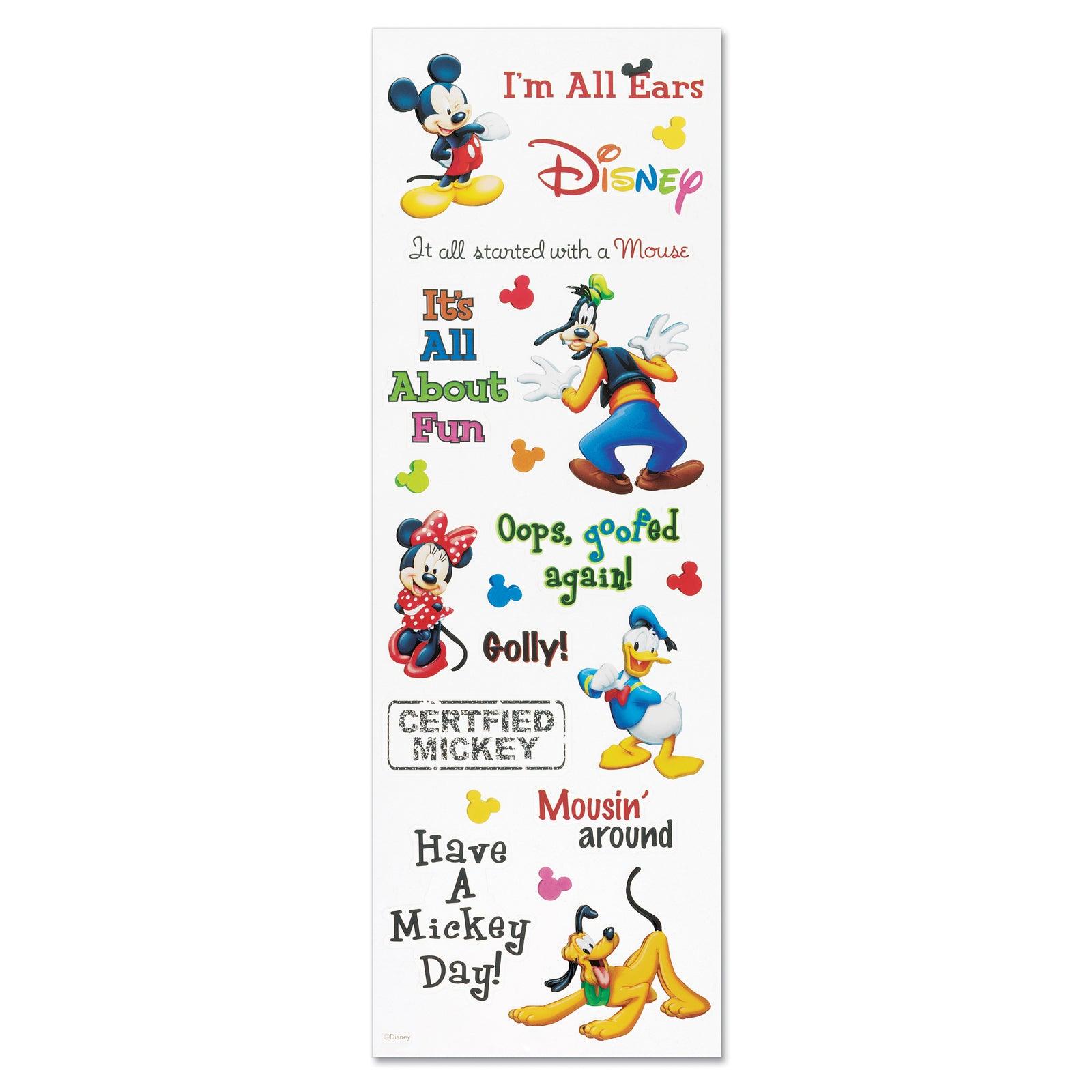 Disney Mickey Phrases Collection 12 x 4.5 Classic Scrapbook Stickers by American Crafts