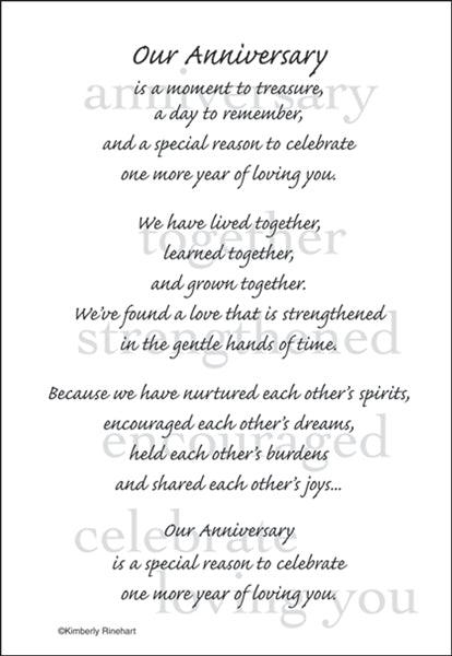 A Poem For A Page Collection Our Anniversary 5 x 7 Scrapbook Sticker Sheet by It Takes Two - Scrapbook Supply Companies