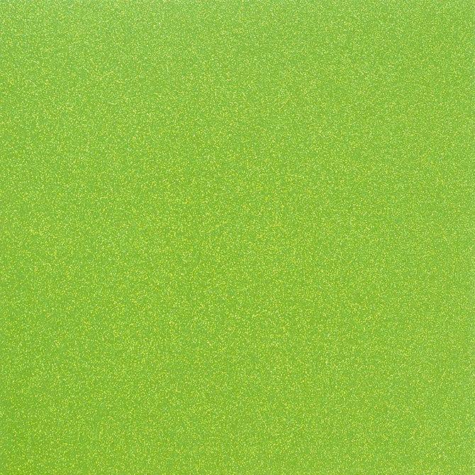 Neon Green 12 x 12 Heavyweight Glitter Cardstock by American Crafts - Scrapbook Supply Companies